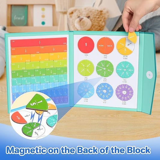 ๐งฎFraction Fun: Magnetic Educational Puzzle Book for Early Learners!๐ง โจ