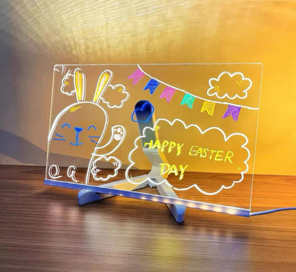 🎨✍️3D Acrylic LED Writing Pad with Pen for Kids & Home - Draw, Write & Glow✨