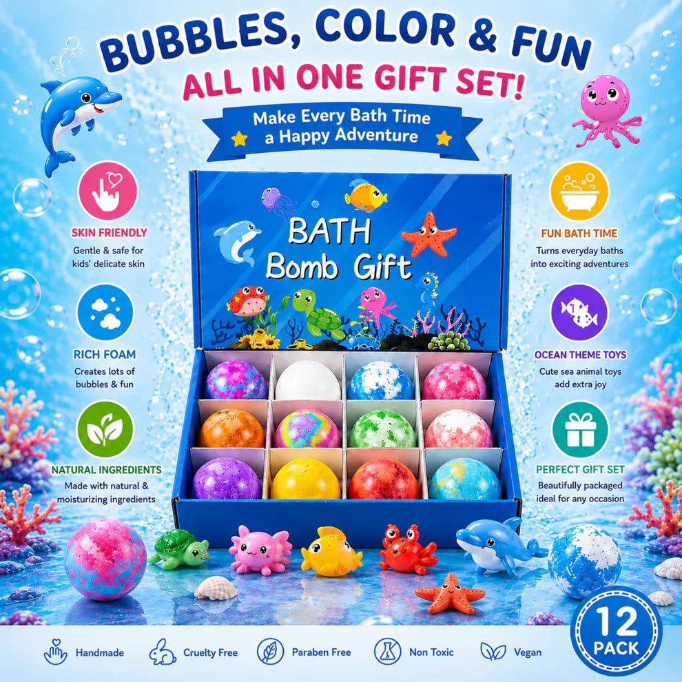🎉 Bath Bombs with Surprise Toys – Make Bath Time Magical