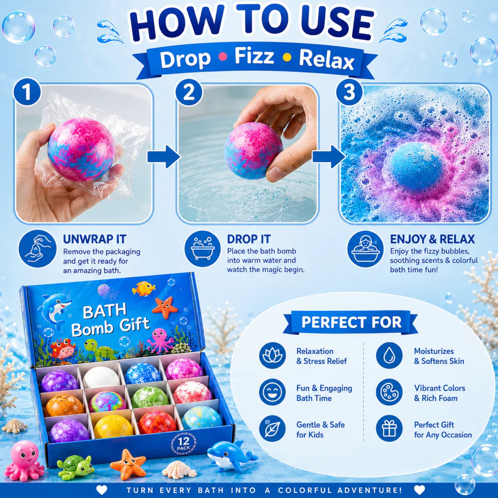 🎉 Bath Bombs with Surprise Toys – Make Bath Time Magical