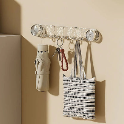 Powerful Non-Perforated Vacuum Mount Hook Rack