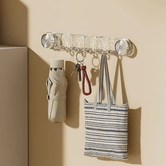 Powerful Non-Perforated Vacuum Mount Hook Rack