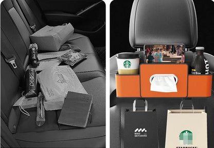 💎🥤 Premium Universal Car Backrest Storage Box & Organizer ✨🚗