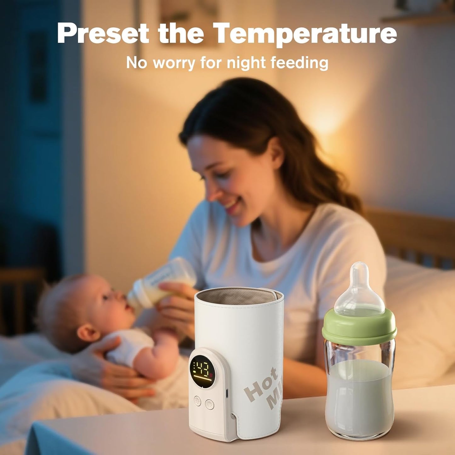 👩🍼Portable 6-Level Baby Bottle Warmer | Fast, Safe & Travel-Friendly Milk Warmer