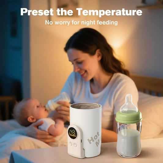 👩🍼Portable 6-Level Baby Bottle Warmer | Fast, Safe & Travel-Friendly Milk Warmer