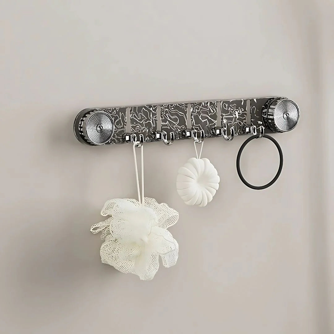 Powerful Non-Perforated Vacuum Mount Hook Rack