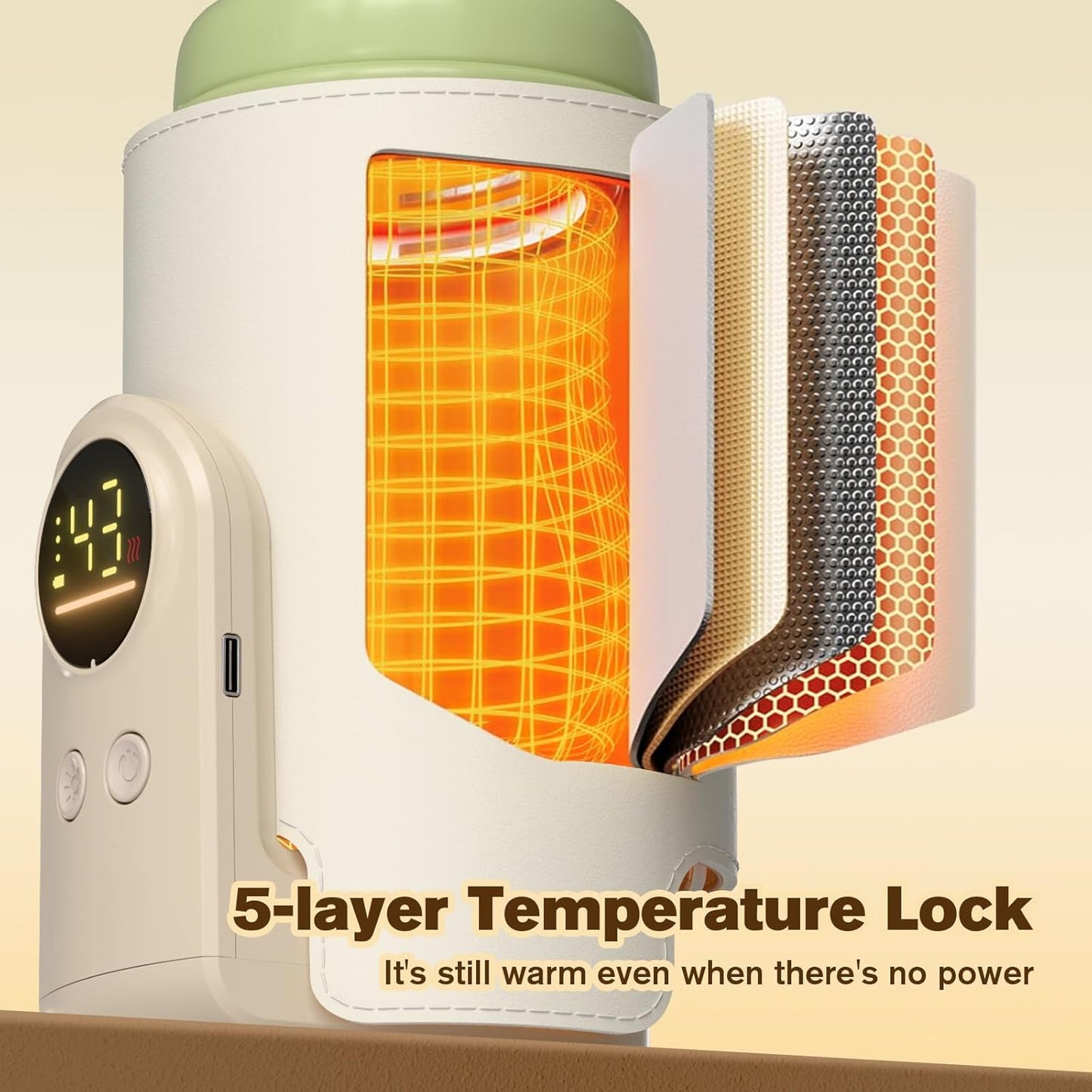 👩🍼Portable 6-Level Baby Bottle Warmer | Fast, Safe & Travel-Friendly Milk Warmer