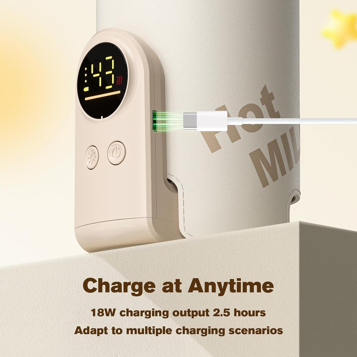 👩🍼Portable 6-Level Baby Bottle Warmer | Fast, Safe & Travel-Friendly Milk Warmer