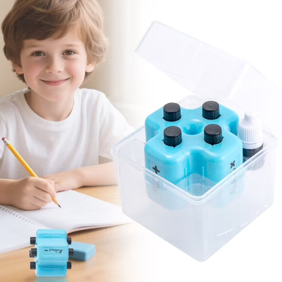 ✏️🚀 USCollections™ | 4-in-1 Rolling Stamp Arithmetic Practice Tool
