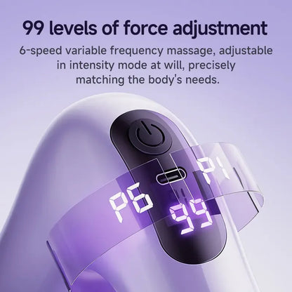 Vibrating Fascia Ring Massage Gun with Hear Pain Relief