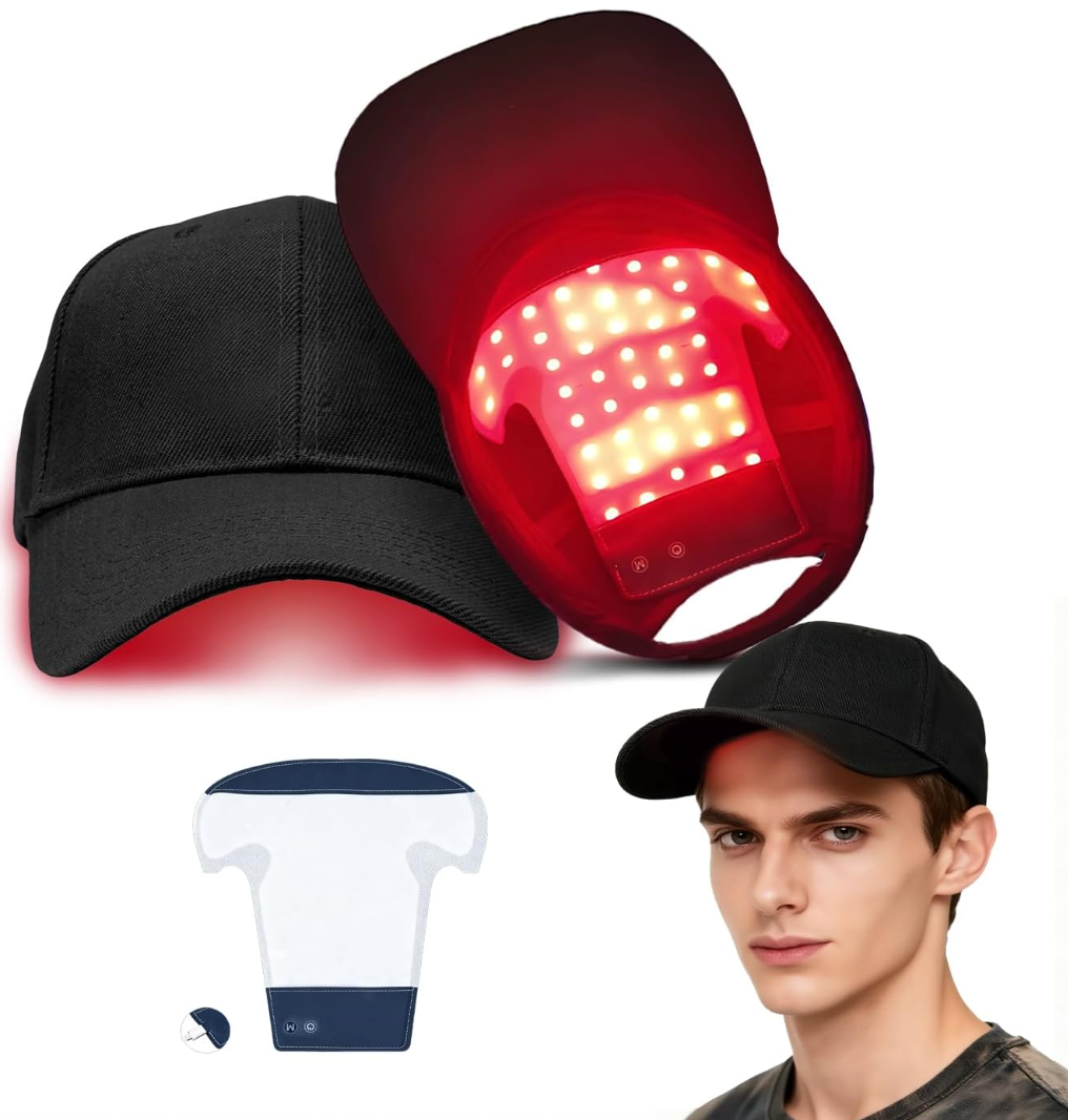 Dermatologist Recommended*** Laser Hair Growth Cap - Red & Blue Light Therapy for Hair Regrowth, Full Scalp Coverage Treatment for Men & Women