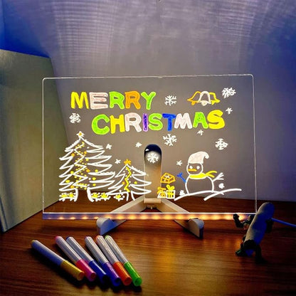 🎨✍️3D Acrylic LED Writing Pad with Pen for Kids & Home - Draw, Write & Glow✨