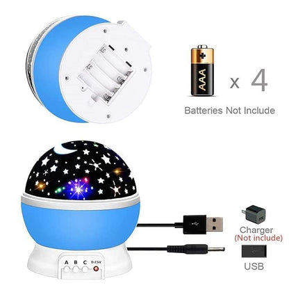 Star Master Galaxy Projector Night Lamp – 360° Rotating LED