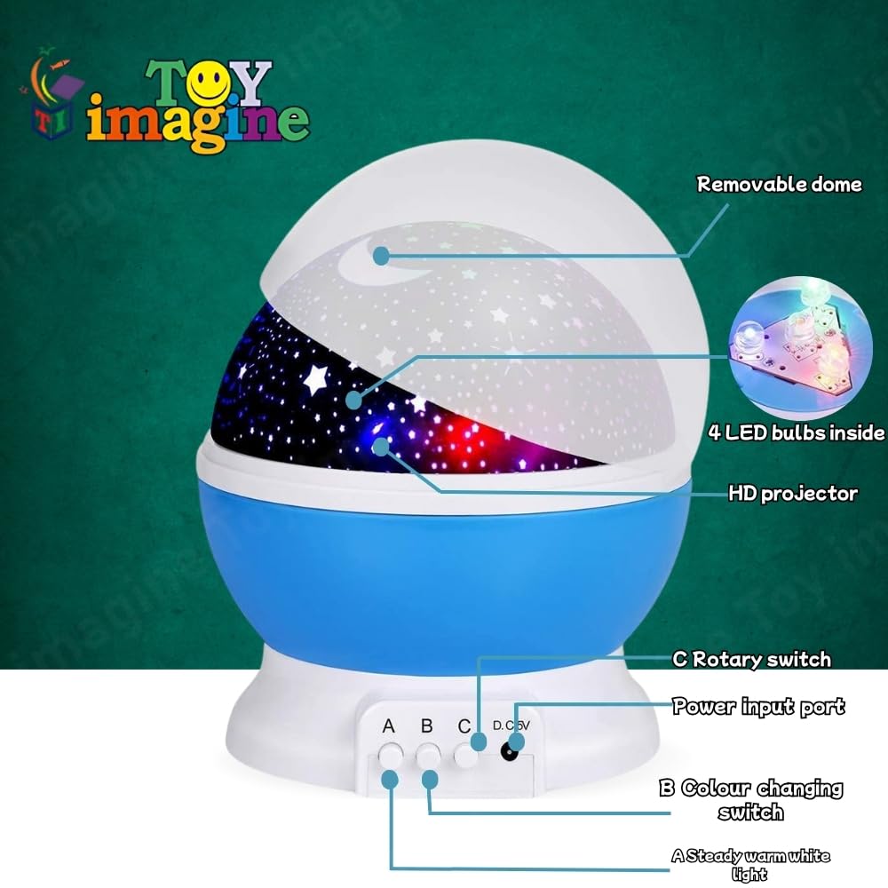 Star Master Galaxy Projector Night Lamp – 360° Rotating LED