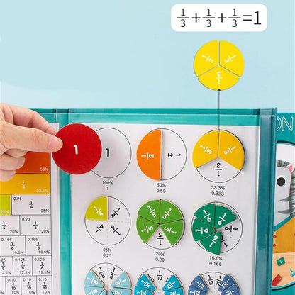 🧮Fraction Fun: Magnetic Educational Puzzle Book for Early Learners!🧠✨