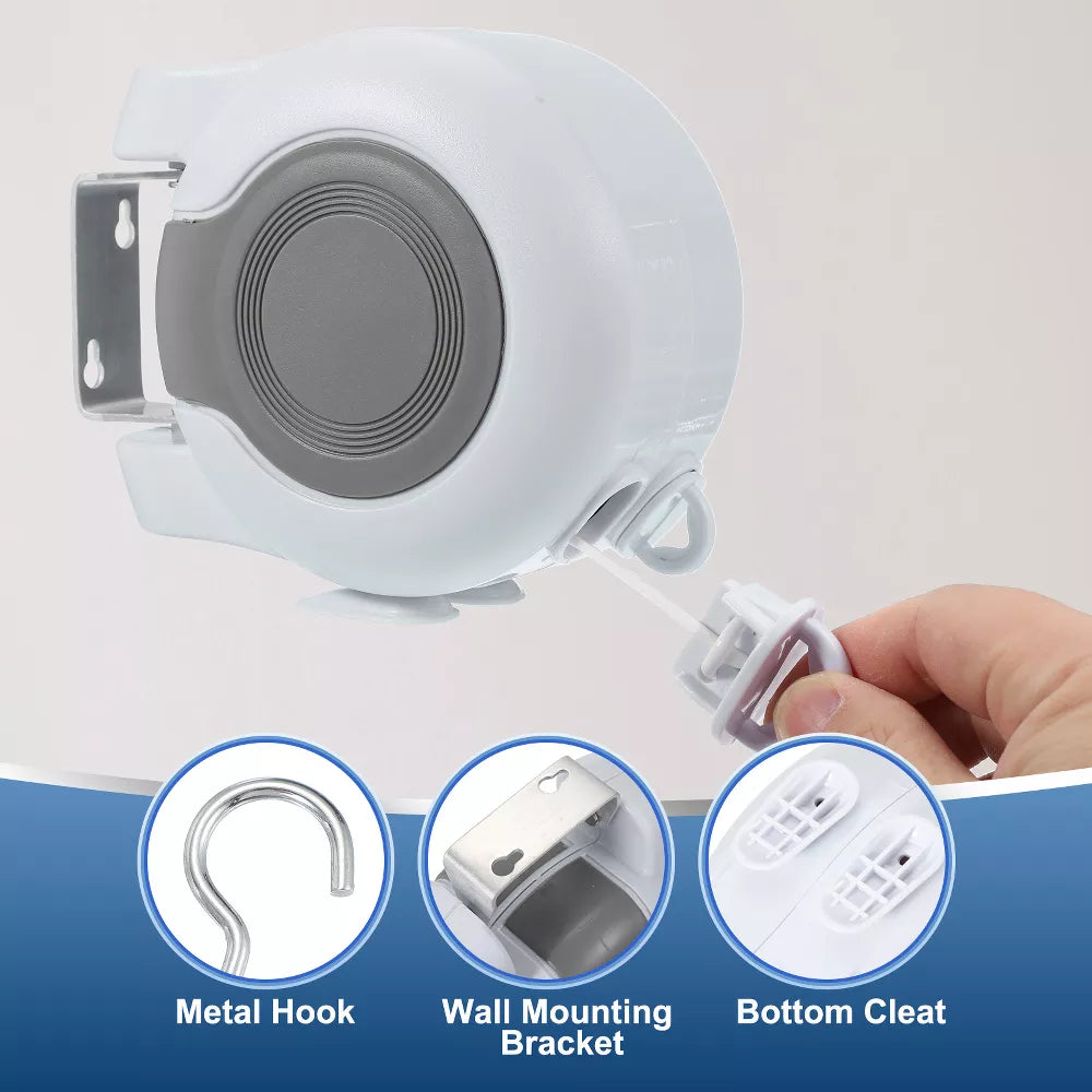 Wall Mount Retractable Double Clothing Line