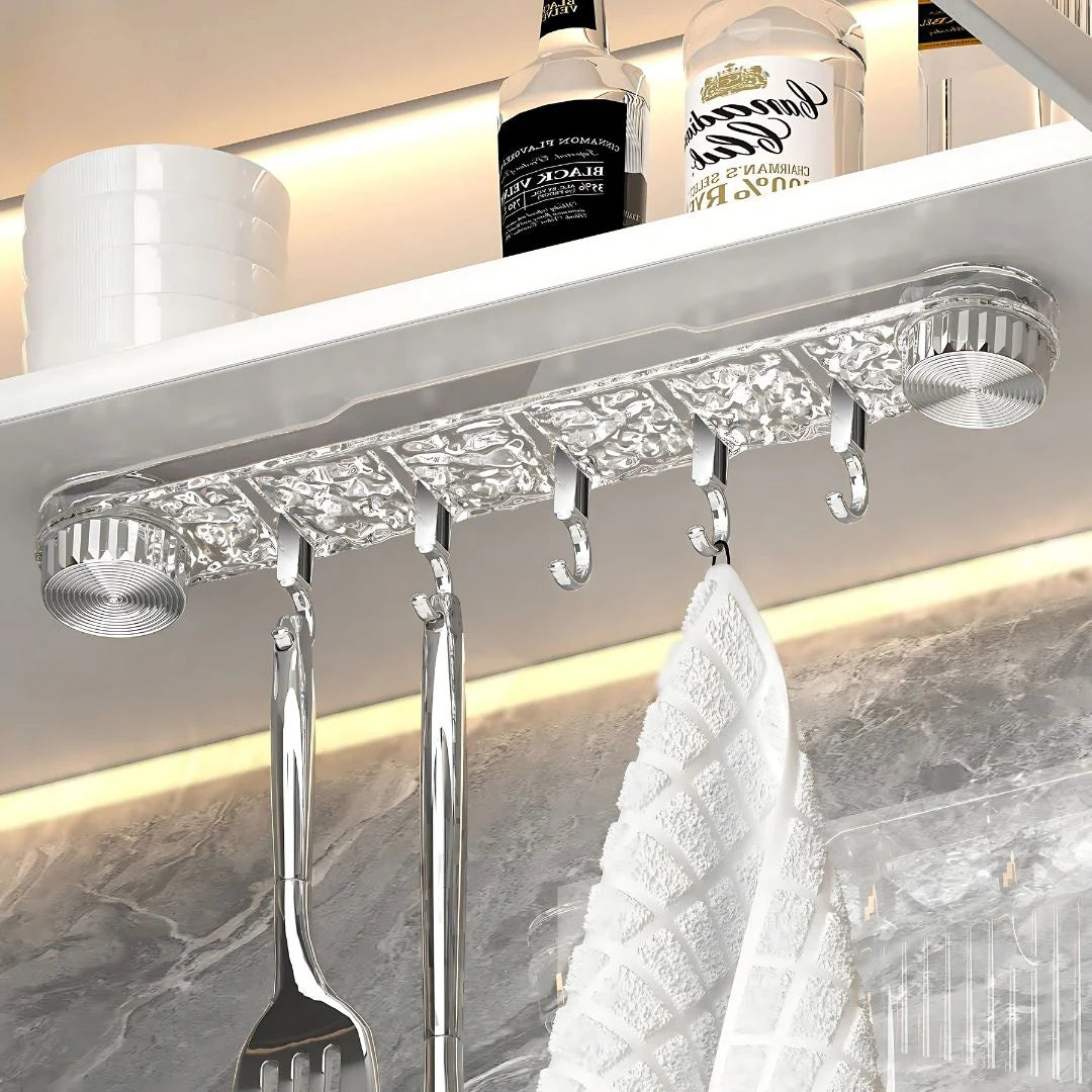 Powerful Non-Perforated Vacuum Mount Hook Rack