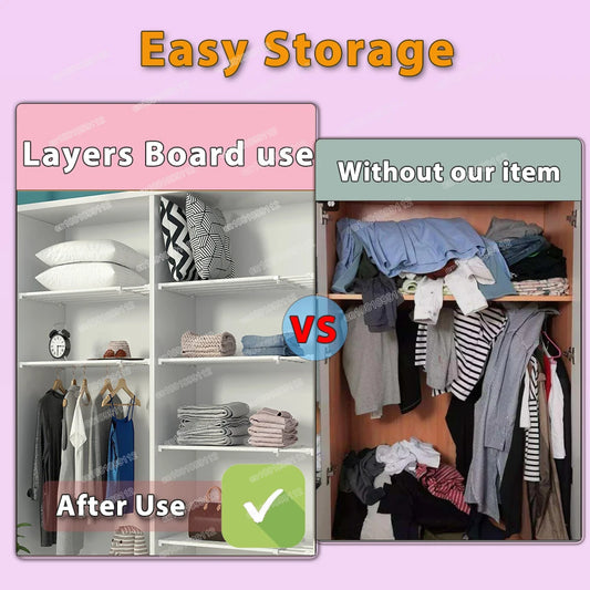 Wardrobe Shelf Extendable Closet Organizer