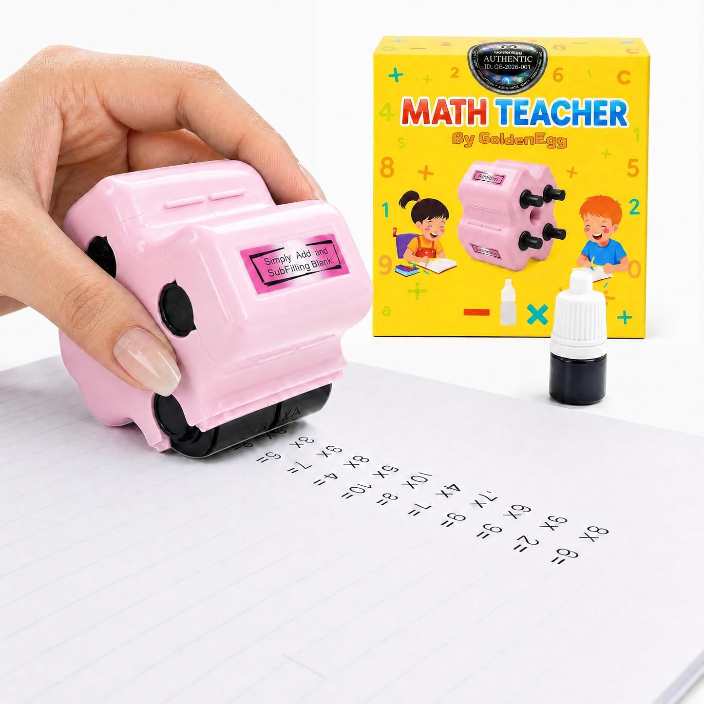 ✏️🚀 USCollections™ | 4-in-1 Rolling Stamp Arithmetic Practice Tool