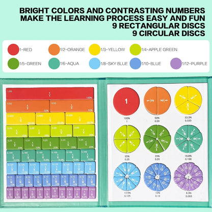 🧮Fraction Fun: Magnetic Educational Puzzle Book for Early Learners!🧠✨