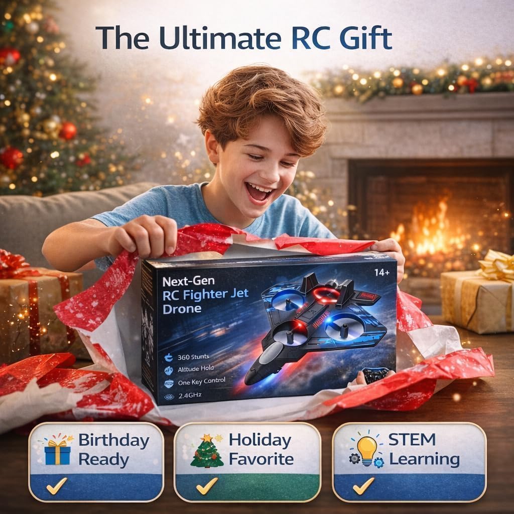 RC Fighter Jet Remote Control Airplane for Kids