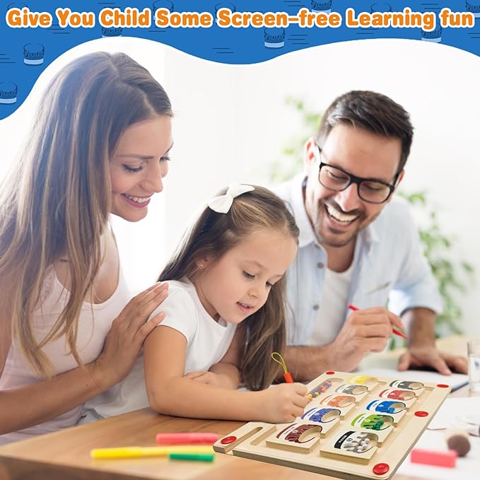 🧲 🎨Magnetic Colour & Number Maze Board Toy