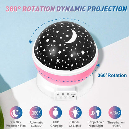 Star Master Galaxy Projector Night Lamp – 360° Rotating LED