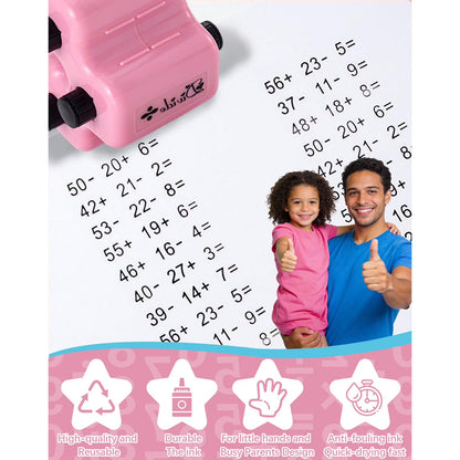 ✏️🚀 USCollections™ | 4-in-1 Rolling Stamp Arithmetic Practice Tool