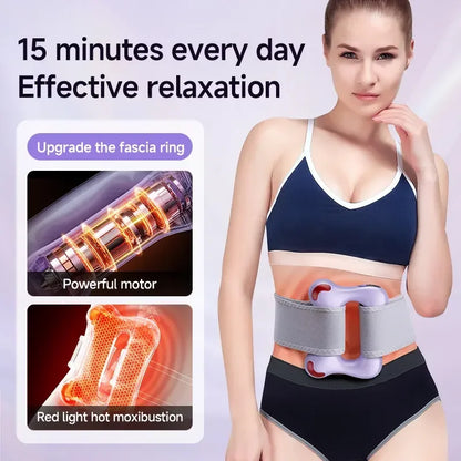 Vibrating Fascia Ring Massage Gun with Hear Pain Relief