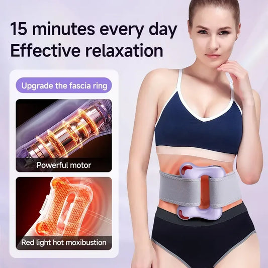 Vibrating Fascia Ring Massage Gun with Hear Pain Relief