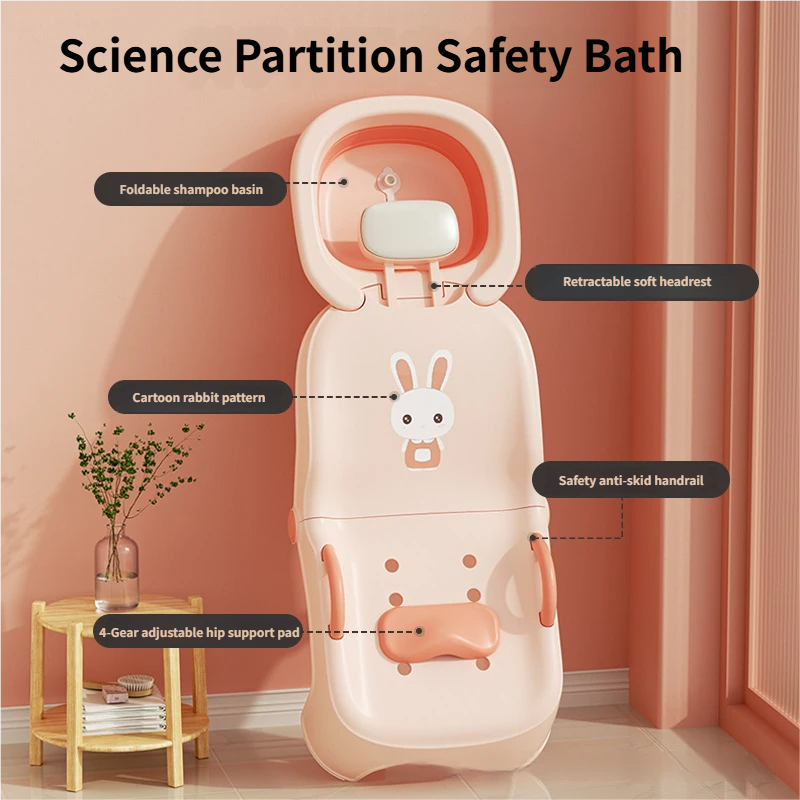🛁 Foldable Baby Bath Support Chair – Bath Seat for Newborns & Infants