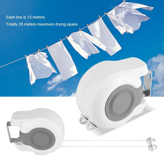 Wall Mount Retractable Double Clothing Line