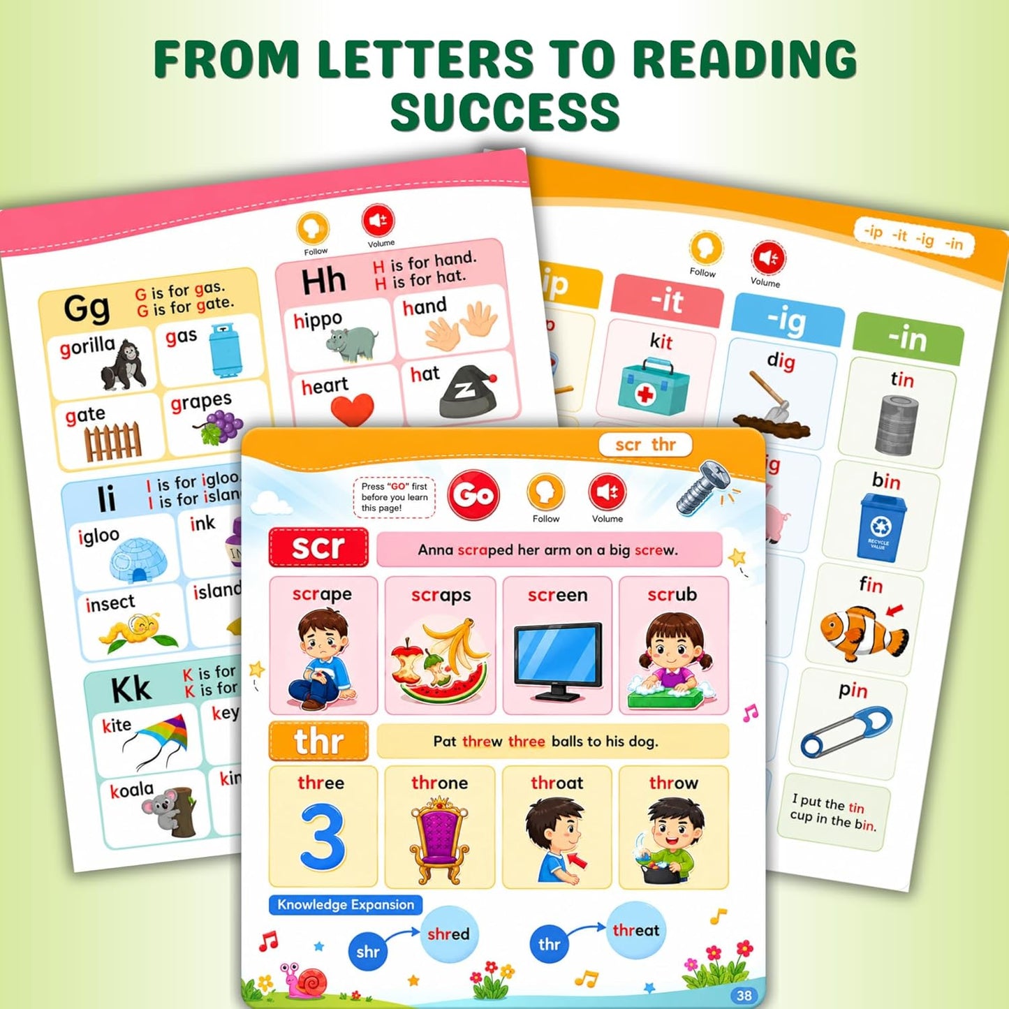 📚 Interactive First Phonics Sound Book for Kids