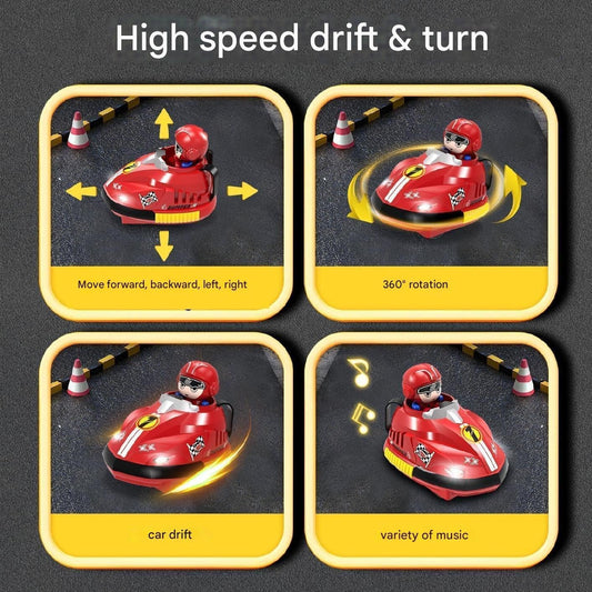 🚗💥 2.4 GHz Road Rage RC Speed Bumper Cars Set
