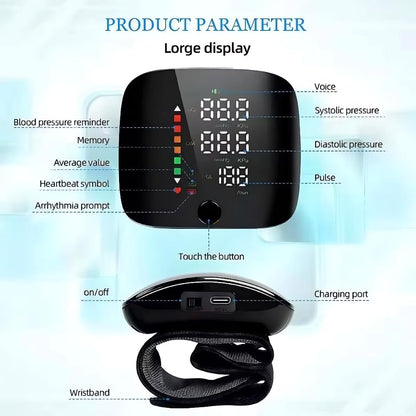 Rechargeable Wrist Blood Pressure Monitor Device