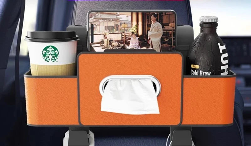 💎🥤 Premium Universal Car Backrest Storage Box & Organizer ✨🚗