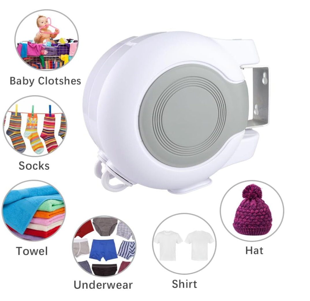 Wall Mount Retractable Double Clothing Line