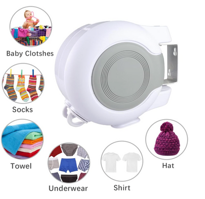 Wall Mount Retractable Double Clothing Line