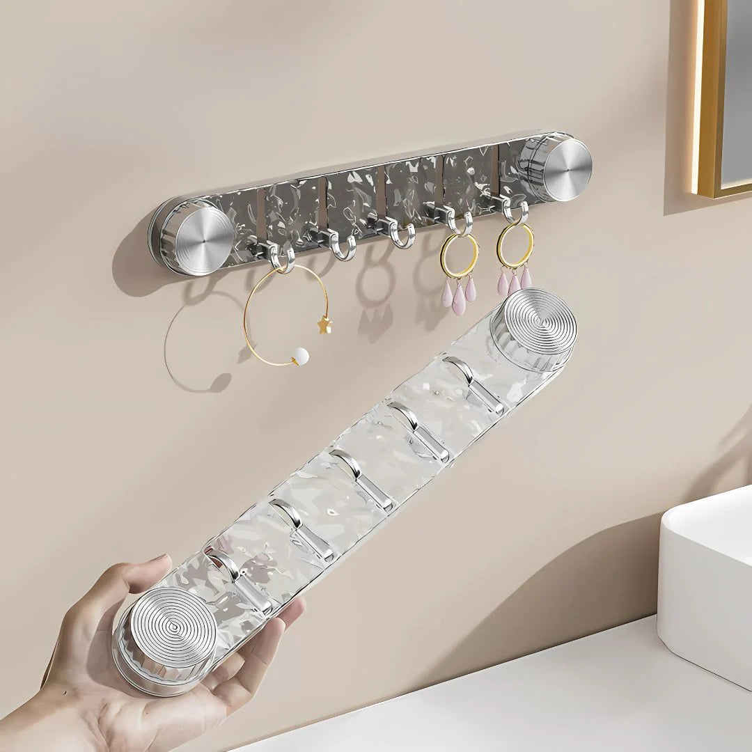 Powerful Non-Perforated Vacuum Mount Hook Rack
