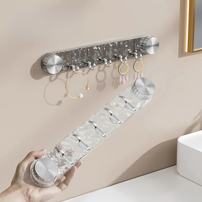 Powerful Non-Perforated Vacuum Mount Hook Rack