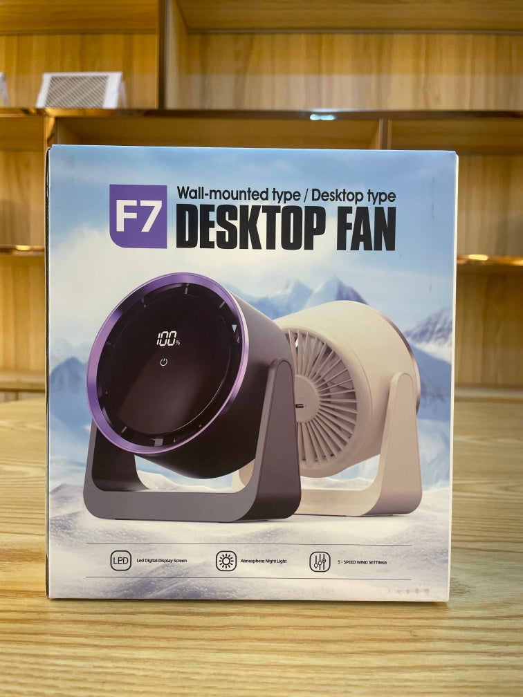 Air Circulation Mini Wireless Desk Fan