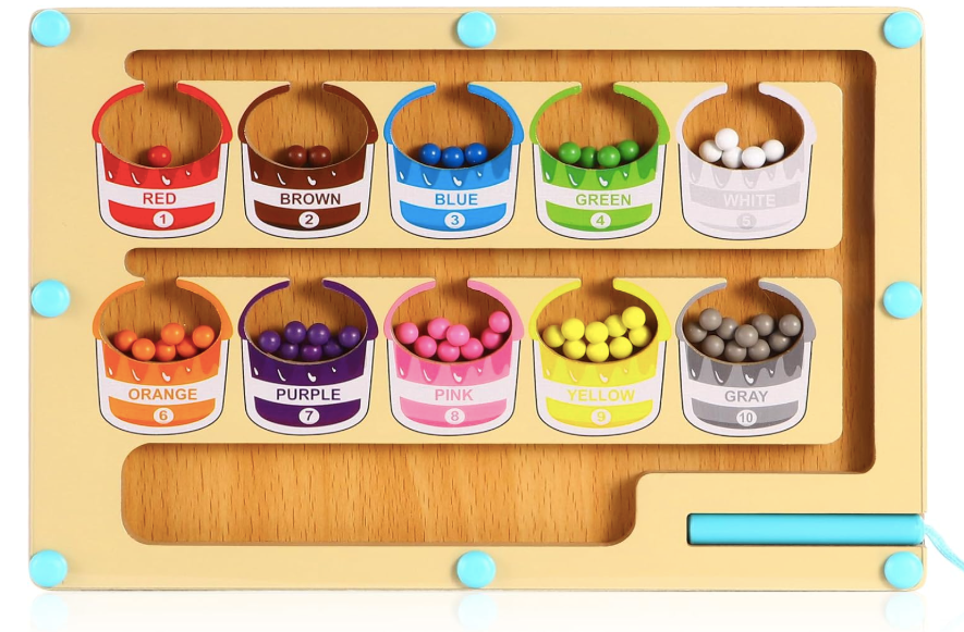 🧲 🎨Magnetic Colour & Number Maze Board Toy