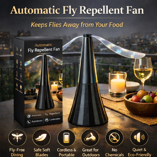 UScollections™ Automatic Portable Food-Safe Fly Repellent Fan