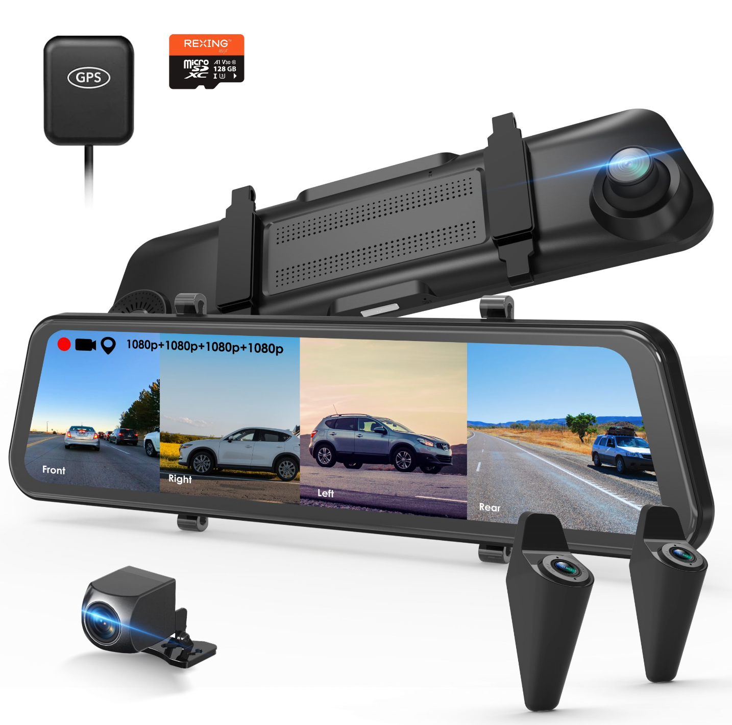 Dual Lens Dash Camera Mirror