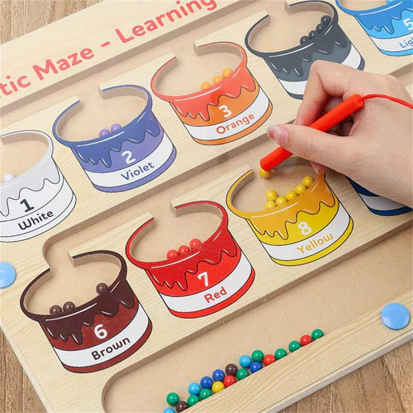 🧲 🎨Magnetic Colour & Number Maze Board Toy