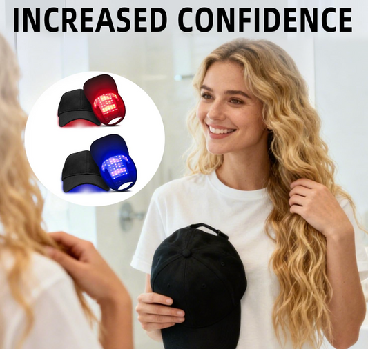 Dermatologist Recommended*** Laser Hair Growth Cap - Red & Blue Light Therapy for Hair Regrowth, Full Scalp Coverage Treatment for Men & Women