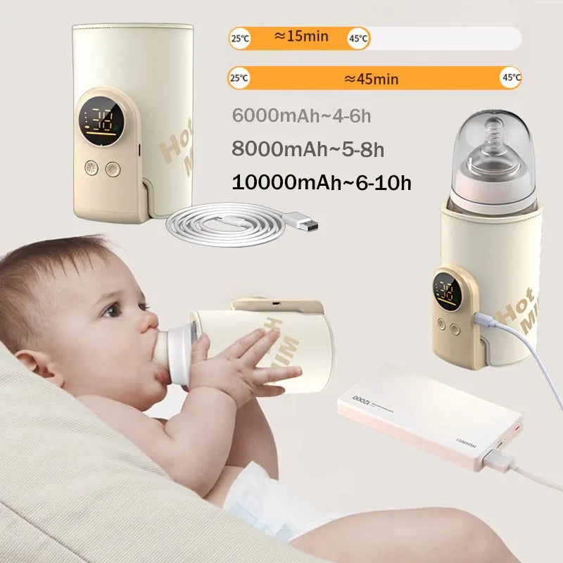 👩🍼Portable 6-Level Baby Bottle Warmer | Fast, Safe & Travel-Friendly Milk Warmer