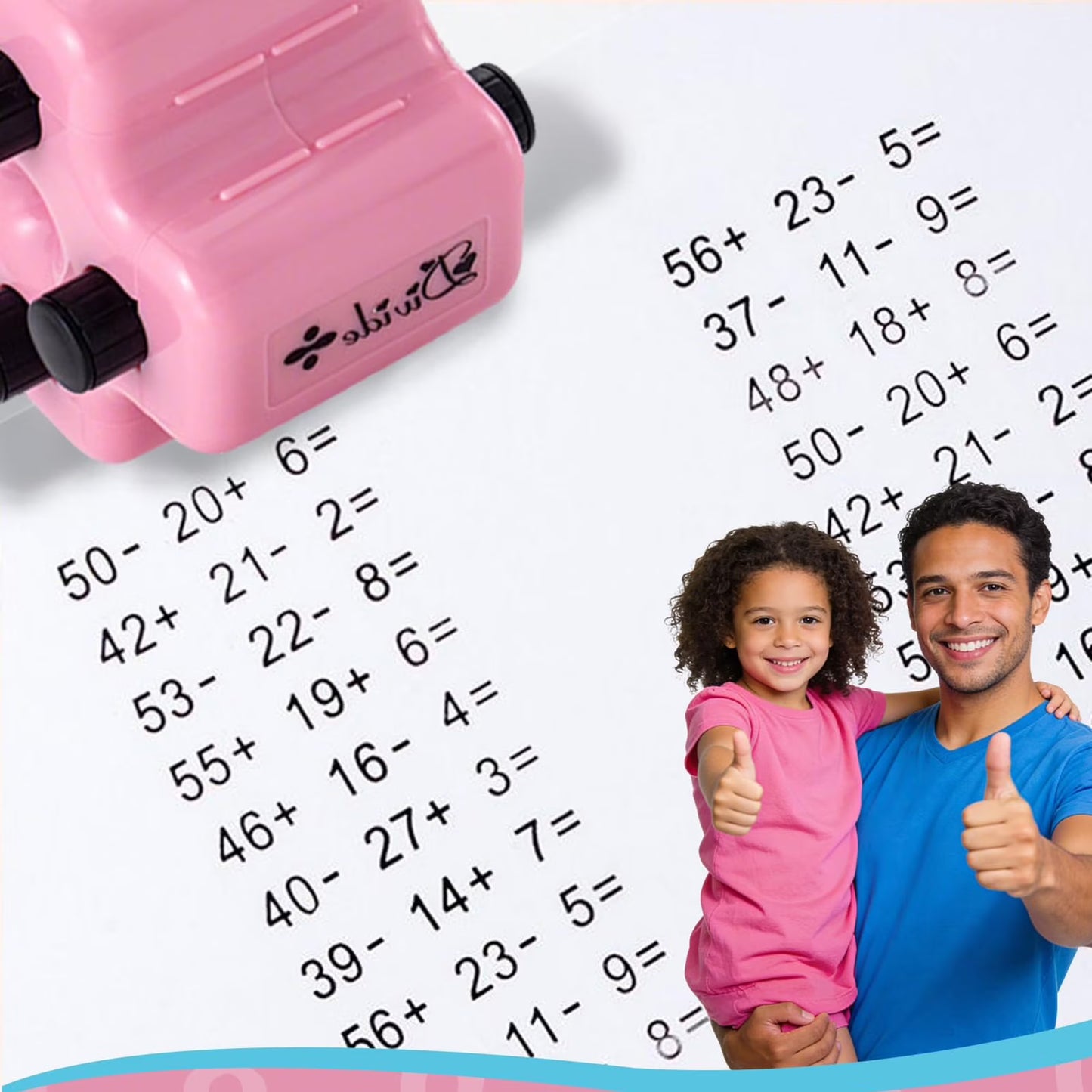 ✏️🚀 USCollections™ | 4-in-1 Rolling Stamp Arithmetic Practice Tool
