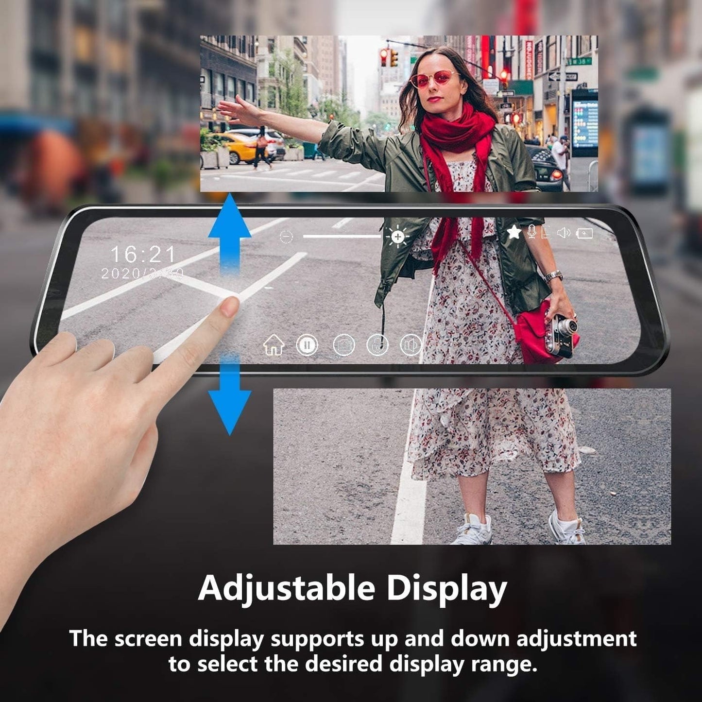 Dual Lens Dash Camera Mirror
