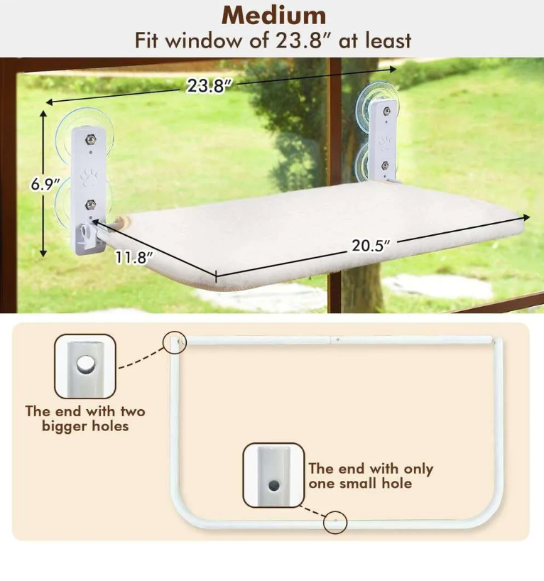 🐱Foldable Cat Window Padded Perch